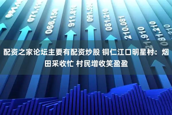 配资之家论坛主要有配资炒股 铜仁江口明星村：烟田采收忙 村民增收笑盈盈